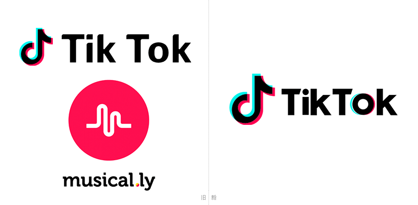 抖音海外版tiktok换新logo标志-品牌logo设计欣赏